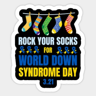 Rock Your Socks for World Down Syndrome Day Sticker